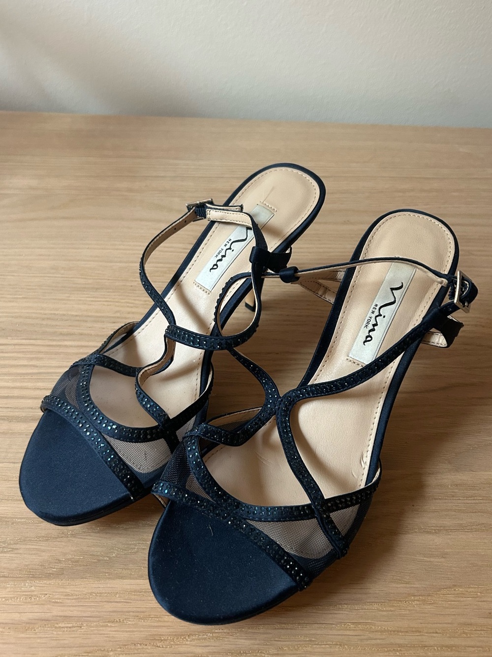 Nina Navy Sparkly Heels